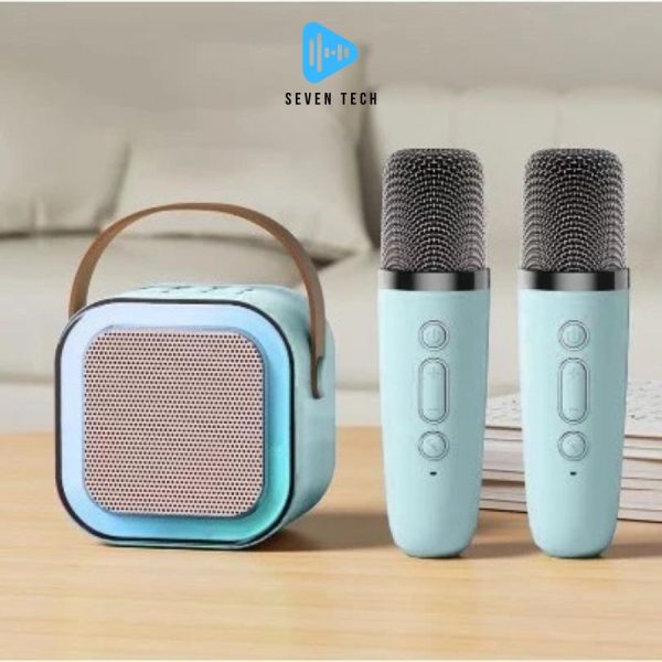 Loa Bluetooth Karaoke Mini Kinyo K12 Tặng Kèm 2 Mic, Loa Karaoke Không Dây Âm Thanh Bass Cực Hay Cùng Đèn Led Thời Trang - Hình ảnh 4