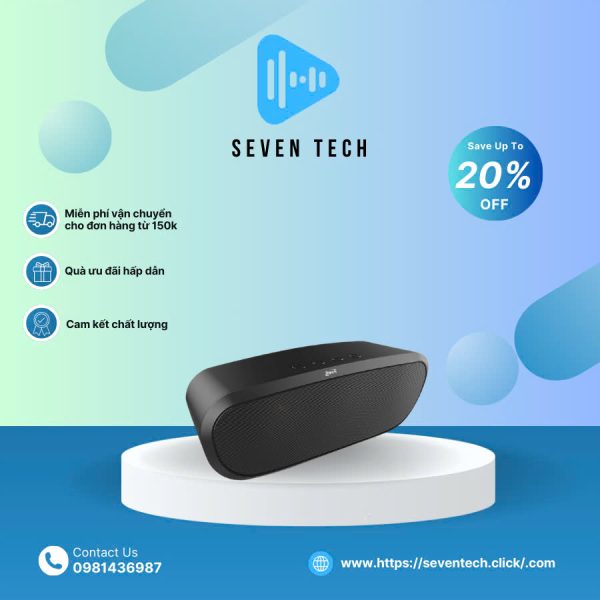 Loa bluetooth 5TECH BS1 chính hãng, loa mini cầm tay di động âm thanh sống động, âm bass siêu trầm