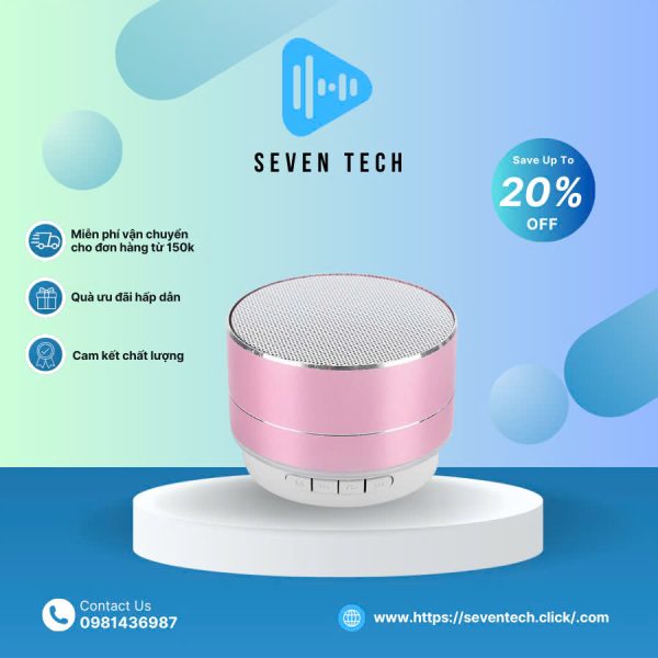 Mini Bluetooth Loa Không Dây HD Stereo Micro Màu Sáng Nhẹ Thiết Kế Thời Trang